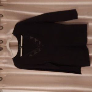 Apostrophe XL black shirt with lace detail.